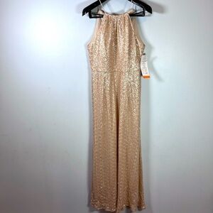 Bill Levkoff Rose Sequin Net Bridesmaid Dress Style #1416 NWT Size 14